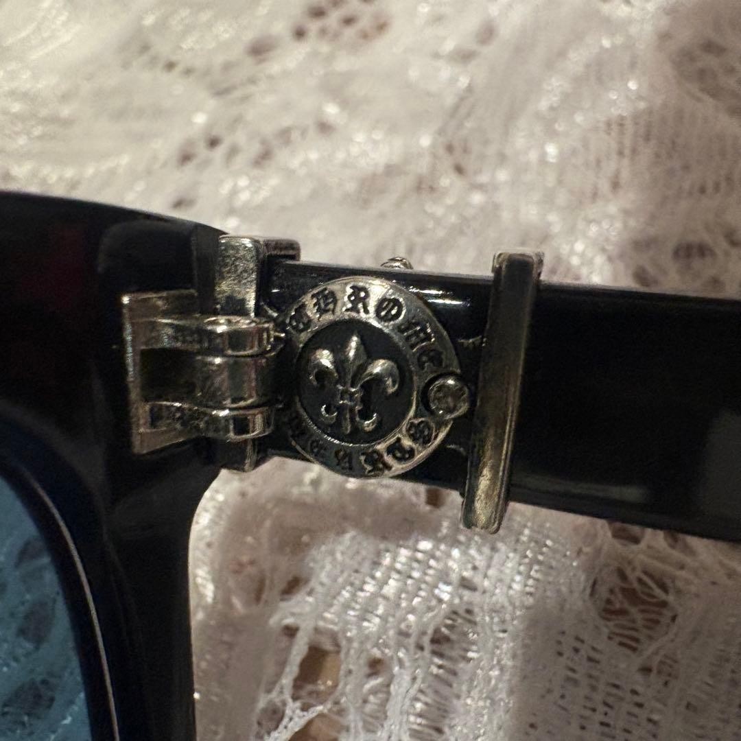 CHROME HEARTS Sunglasses Eyewear Black Silver square Used from Japan thumbnail 4