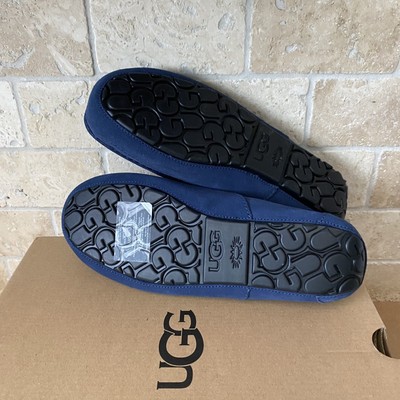 UGG ASCOT DEEP OCEAN BLUE SUEDE SHEEPSKIN SLIPPERS MOCCASINS  display picture 3