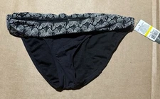 Women’s Kenneth Cole Reaction Black Medium Swim Bikini Bottom NWT