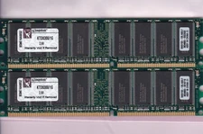 2GB 2x1GB PC-3200 KINGSTON KTD8300/1G ELPIDA DDR-400 Desktop Ram Memory Kit DDR1
