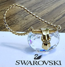 👜 Swarovski Crystal  Special Treasures , Gold Mini Handbag Purse Figurine, Box