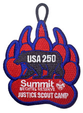 2026 Summit Bechtel Reserve Justice Scout Camp Staff Patch w/Dangle - RARE  MINT