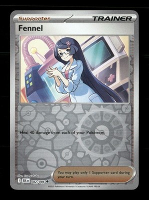 Fennel 082/086 Black Bolt Reverse Holo NM/M Pokemon