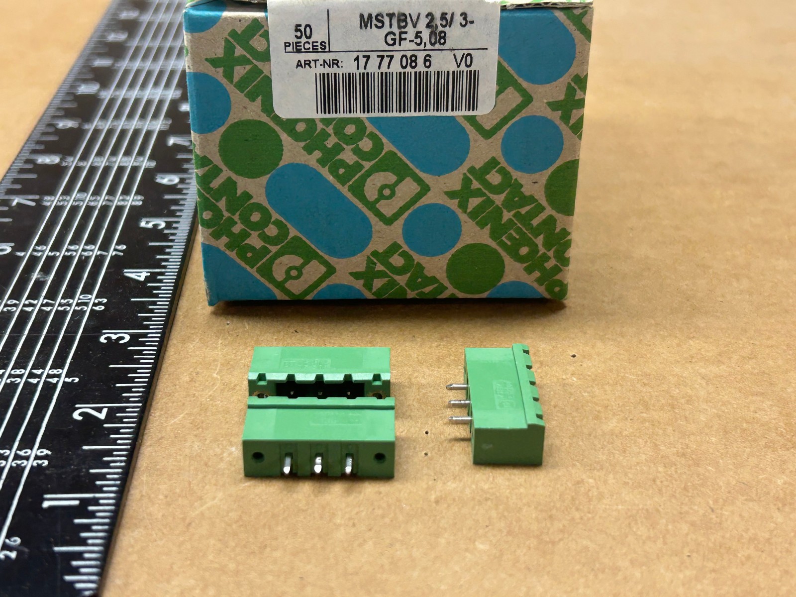 (10 pcs.) 1777086 - Phoenix Contact, Terminal Block, Header Connector, 3 pos.