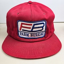 Vintage USA MADE K BRAND FB Farm Bureau Patch Trucker Hat Snapback Dad Cap