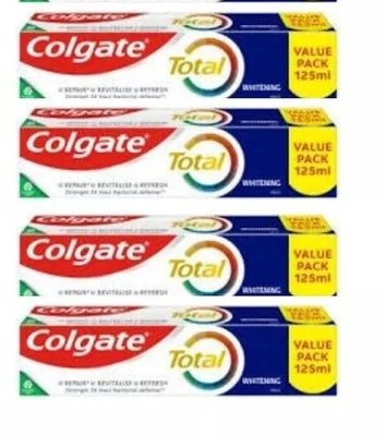 MM Colgate Whitening Toothpaste 125ml - Pack of 4, Stain Removal & Freshness