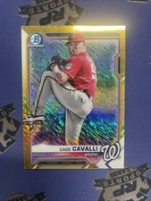 2021 Bowman - Chrome Prospects Cade Cavalli #BCP-99 Gold Shimmer Refractor...