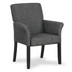 COSTWAY Waiting Room Chair Fabric Executive Reception Chair w/ Padded Armrests
