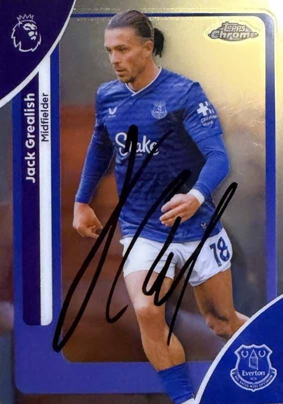 [美品]エバートン25/26 2nd J・グリーリッシュ プレミア 選手仕様 Jack Grealish Everton FC Topps Chrome Premier League 2026 Hand