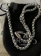 Mens /Womens Round Box Chain Silver Stainless Steel - Craftd London