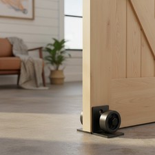 Modern Barn Door Floor Guide - 8 Adjustable Options with Floor Protection Groove