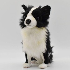 HANSA Chihuahua Plush Toy Realistic Stuffed Dog Black White 31cm
