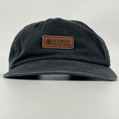 Element Hat - VTG 90s StrapBack Black Cotton Baseball Cap Skateboard Streetwear
