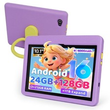 10.1" Kids Tablet Android 16 24GB RAM 128GB ROM Parental Control Educational