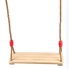 15.8 x 6.3 Inch Wooden Swing Seat, Hanging Wood Swings Chair, Wooden Tree Swi...