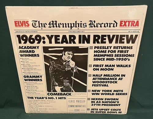 Elvis Presley RCA 6221-1-R The Memphis Record 1969 Year In Review LP SEALED 1987