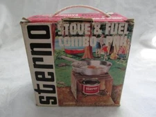 Vintage Sterno "Stove & Fuel Combo Pak" - VG Cond w/Orig Box - 1980s Camping