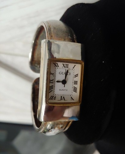 GUCCI orologio bracciale Bangle bracciale al quarzo Japan Orologio INOX  QUADRATO vecchio vintage | eBay