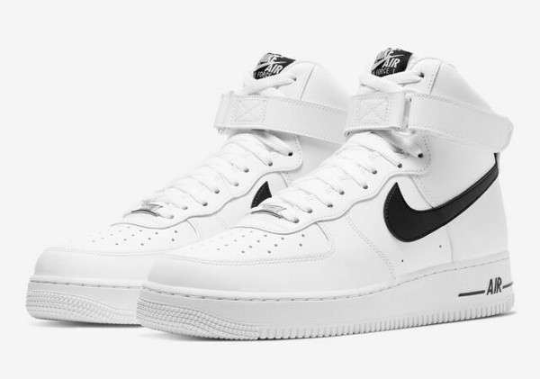 Size 12 - Nike Air Force 1 High White Black for sale online | eBay