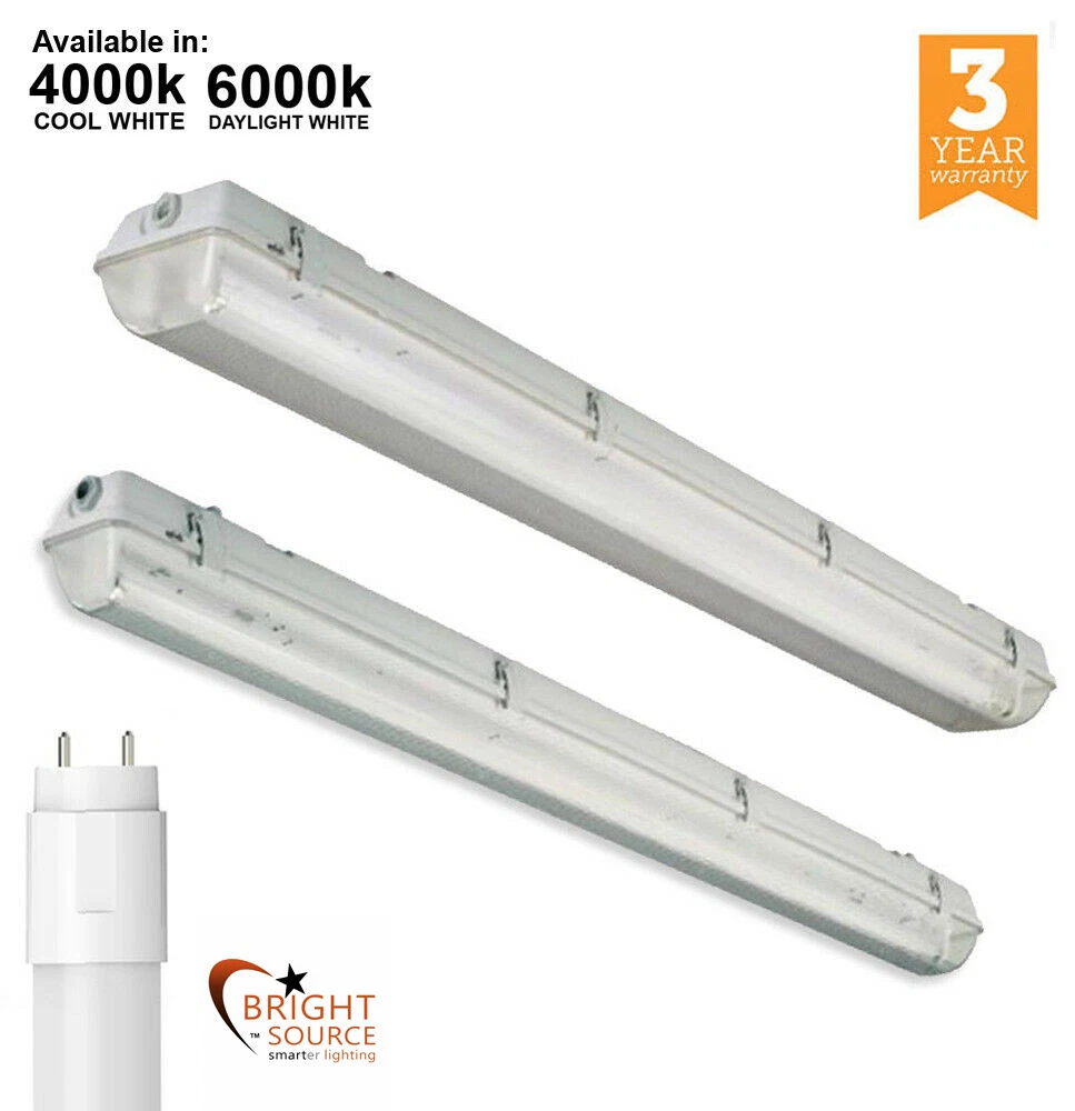 Anti Corrosive Clear T8 LED Batten Single Twin IP65 Waterproof 4FT 5FT 6FT 240v