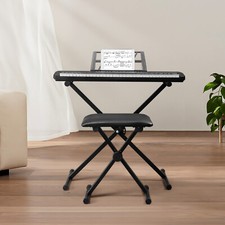 61 Key Keyboard GEP-203 with Piano Stand Piano Bench Built in Speakers Headphone