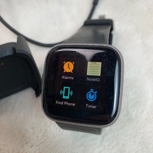 Fitbit Versa 2 Activity Tracker Smart Watch Black w/ Charger - Picture 9 of 11