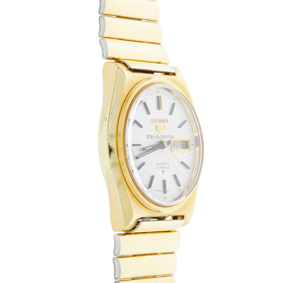 Seiko 5 Bob Henderson Automatic Watch Steel Yellow 6119-8410