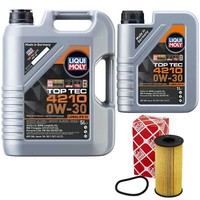 MotoröL Set 4210 0W-30 Liqui Moly 6 Liter + ÖLfilter FüR Dacia Mercedes Nissan
