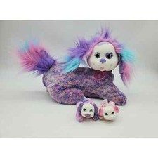 Puppy Surprise Plush Mama Dog With 2 Puppies Pink Blue Lavender