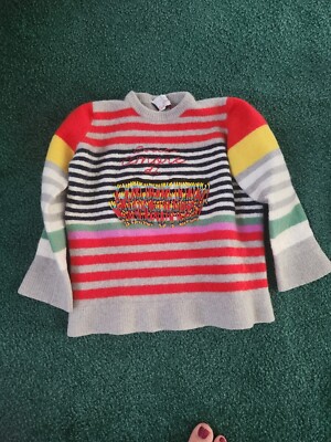 100% wool, made in Italy, multicolor striped Giada Benincasa CIAO AMORE pullover