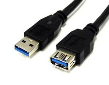 USB 3.0 Anschlusskabel Verlängerungskabel Stecker -> Buchse 1,0 m schwarz