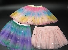 Lot of 3 Girls Mesh Tutu's Skirts Size 4 and 6