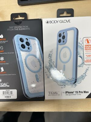 #ad Body Glove Tidal Waterproof with MagSafe Case For iPhone 15 Pro Max Power Blue $9.99