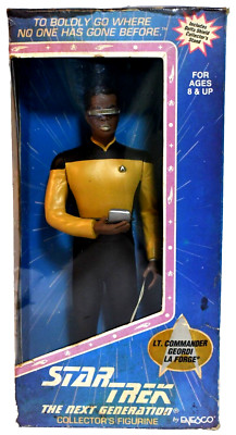 Vintage 1994 Enesco Star Trek Next Generation Lt. Commander Geordi Actionfigur