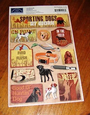 Karen Foster Design Cardstock Sticker Sheet ~ Sporting Dogs.
