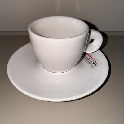 Maxwell Williams Demitasse Espresso Kaffeetasse & Untertasse - Weiß