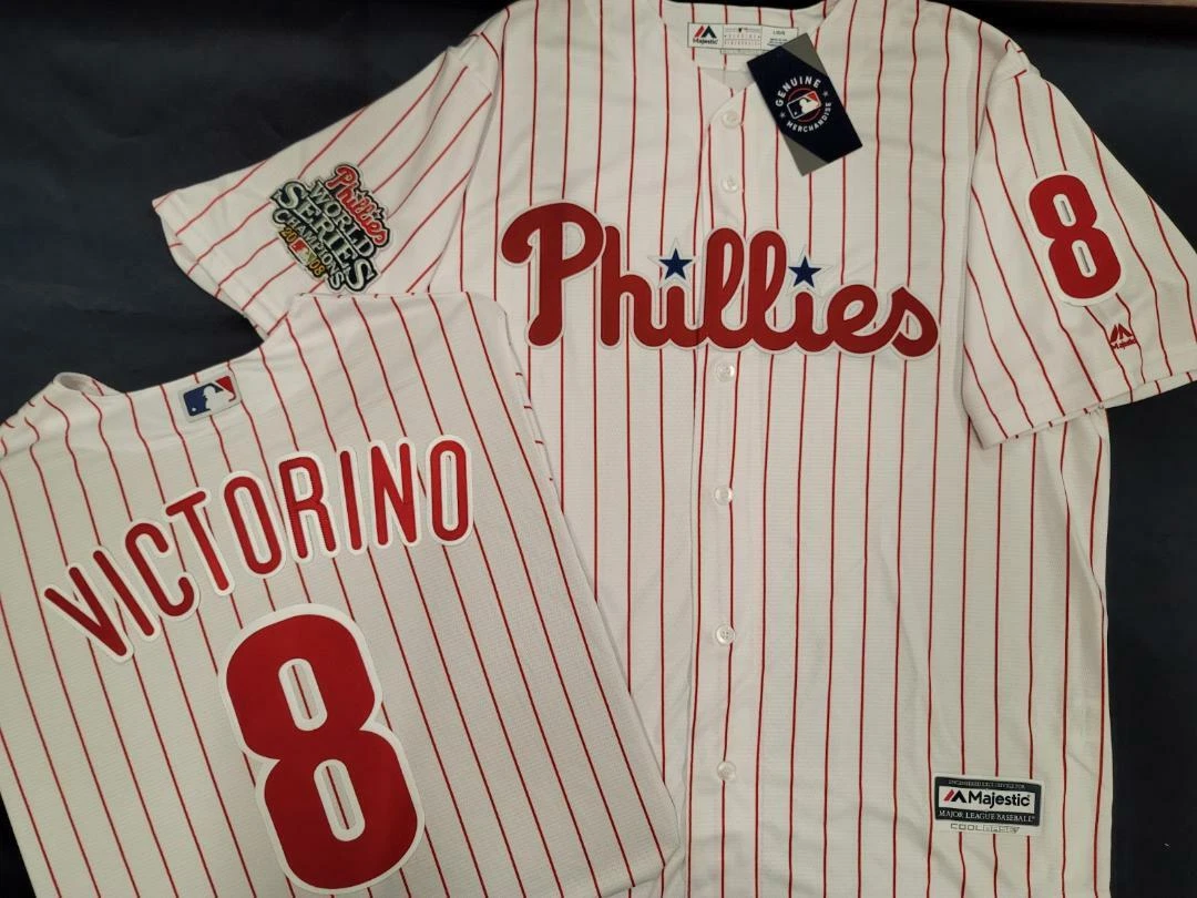 20114 Phillies SHANE VICTORINO 2008 World Series CHAMPIONS Baseball JERSEY  NWT