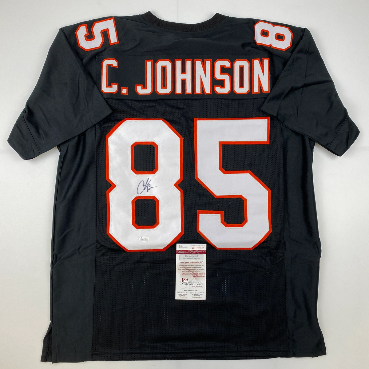 Autographed/Signed Chad Johnson Ochocinco Cincinnati Black Retro