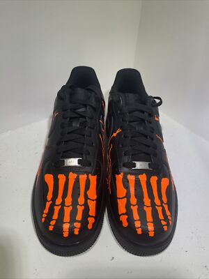 Custom Painted Skelton Air Force One Size 10.5 Men Halloween Free Shipping 