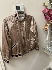 Valentino Garavani Rockstud Untitled 14 Design Ladies Bomber Jacket Size Uk 10