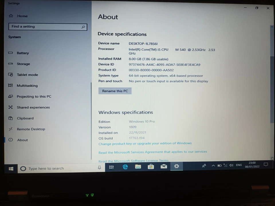 Lenovo ThinkPad - T410; Intel Core i5; 128GB SSD Refurbished, 6 months warranty! - Image 3 of 4
