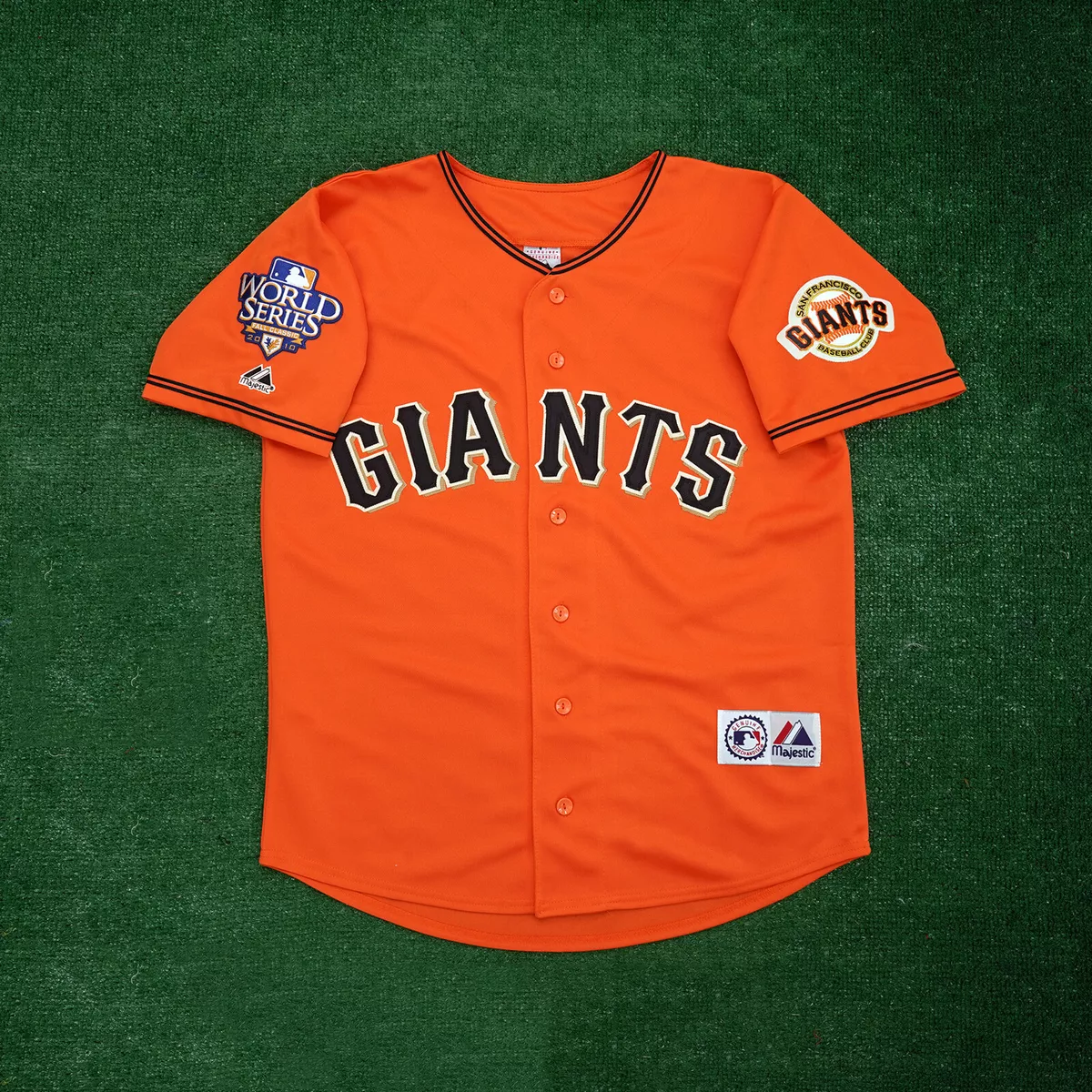 Tim Linecum 2010 San Francisco Giants Men's Alt Orange World Series  Jersey