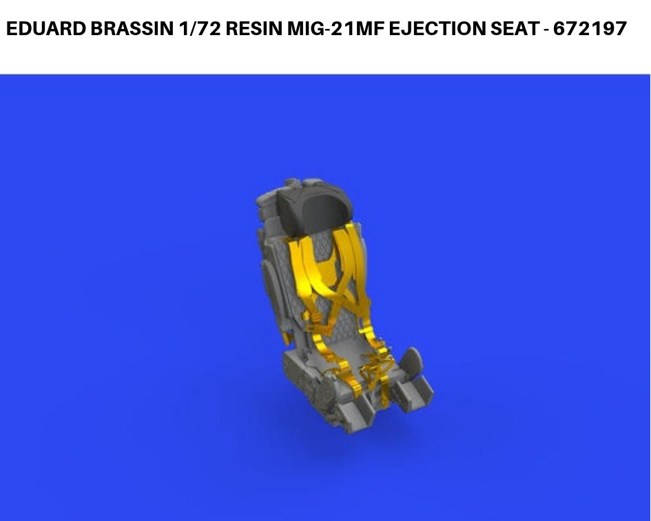Eduard Brassin 1/72 resin ejection seat MiG-21MF - 672197 Eduard Brassin 1/72 resin ejection seat MiG-21MF - 672197