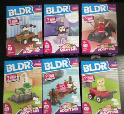 HUGE NEW LOT of 6 BLDR ADOPT ME series 1 building block sets w/ virtual codes
