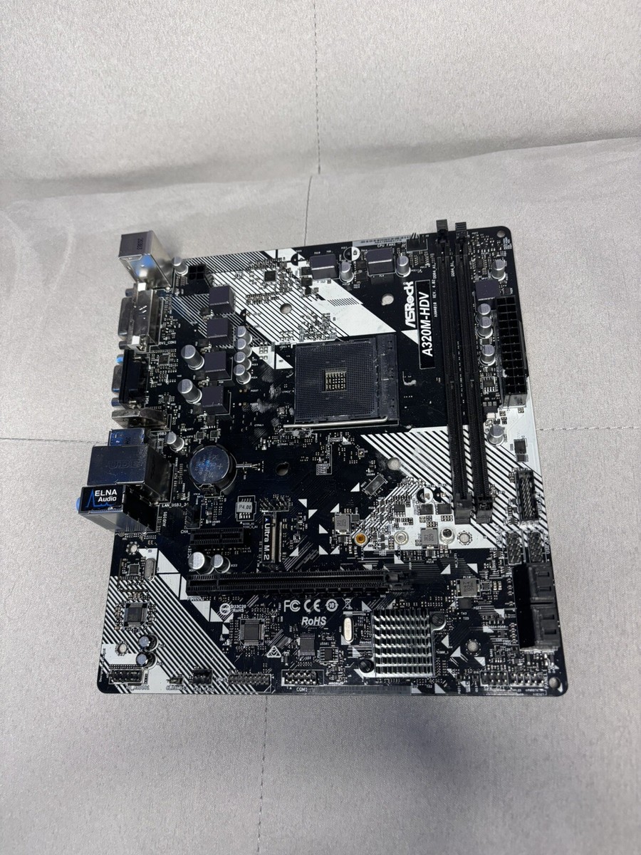 ASRock A320M-HDV AM4 MicroATX M.2 HDVI DDR4 MOTHERBOARD NO I/O