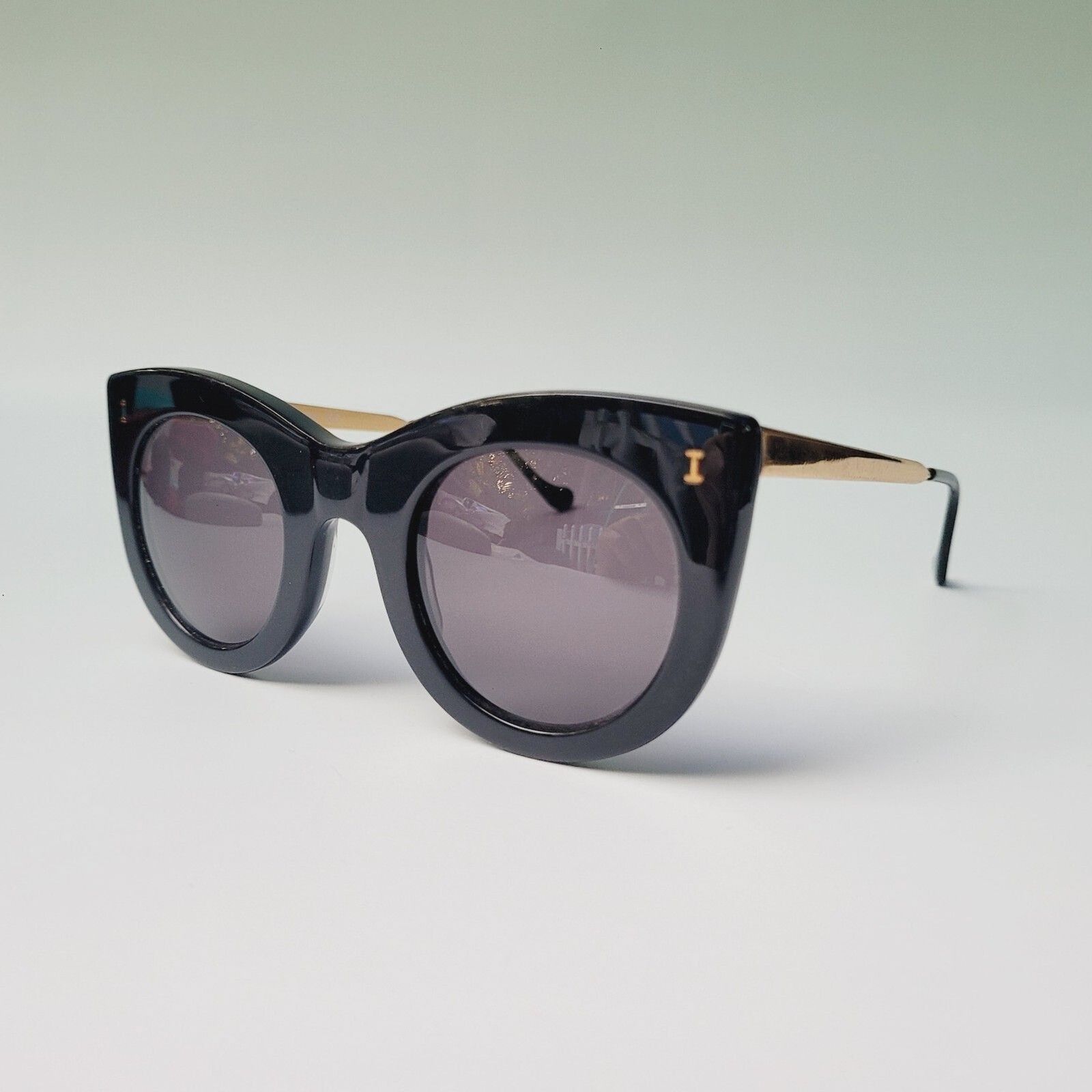 Illesteva Boca 2 col 5 sunglasses black cat eye Hand Made in Italy 47-17 150
