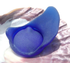 Sea Glass, Small Cobalt Blue Bottom/Base