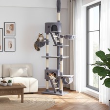 XXL-Kratzbaum mit Deckenspanner zur Krallenpflege, 230-250 cm Höhe, Farbauswahl