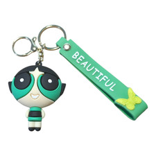 Powerpuff Girls Buttercup Character 3D Charm Keychain Keyring New Free Shipping