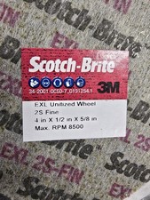 4 pack of 3M Scotch Brite EXL Unitized Deburring Wheels 2S Fine 4&rdquo; x 1/2&rdquo; x 5/8"
